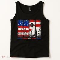 Stars Stripes And Jesus Christ Patriotic Tank Top thumb 2