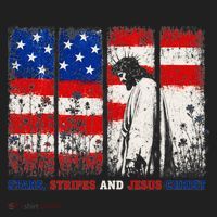 Stars Stripes And Jesus Christ Patriotic Golf Towel thumb 3