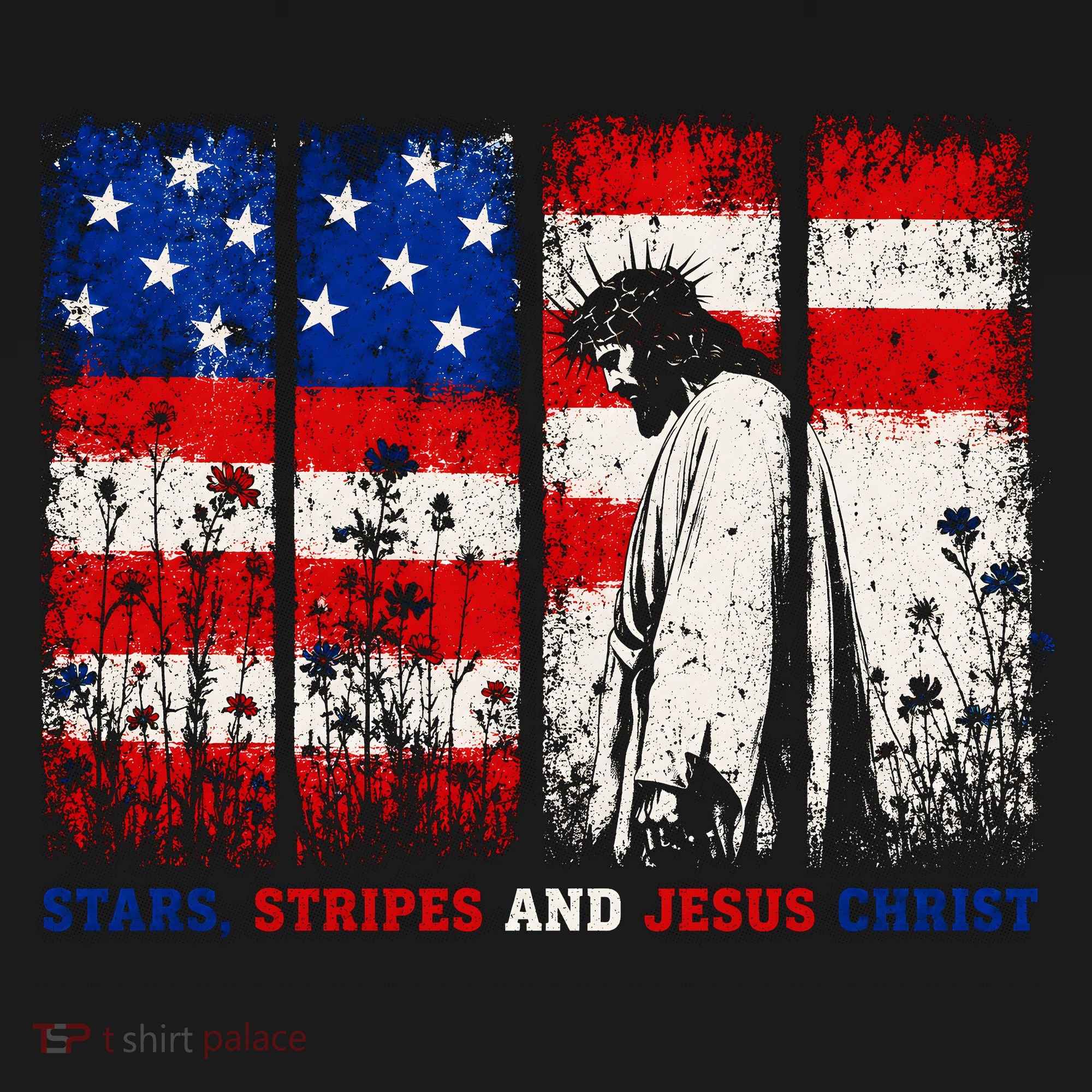 Stars Stripes And Jesus Christ Patriotic Visor