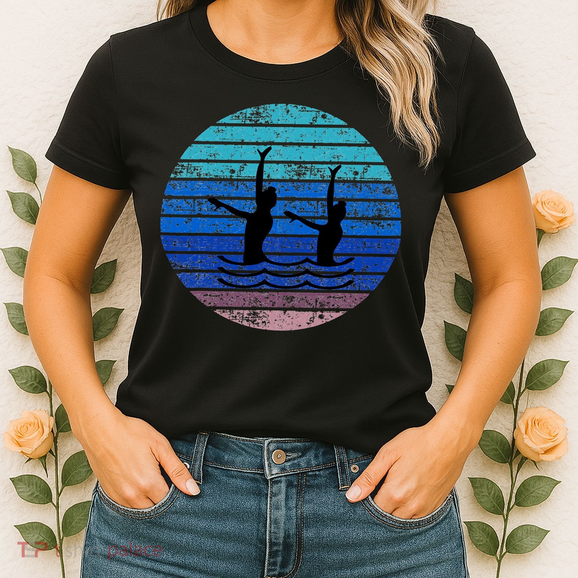 Synchron Swim Artistic Synchronized Swimming Swimmers Women's T-Shirt