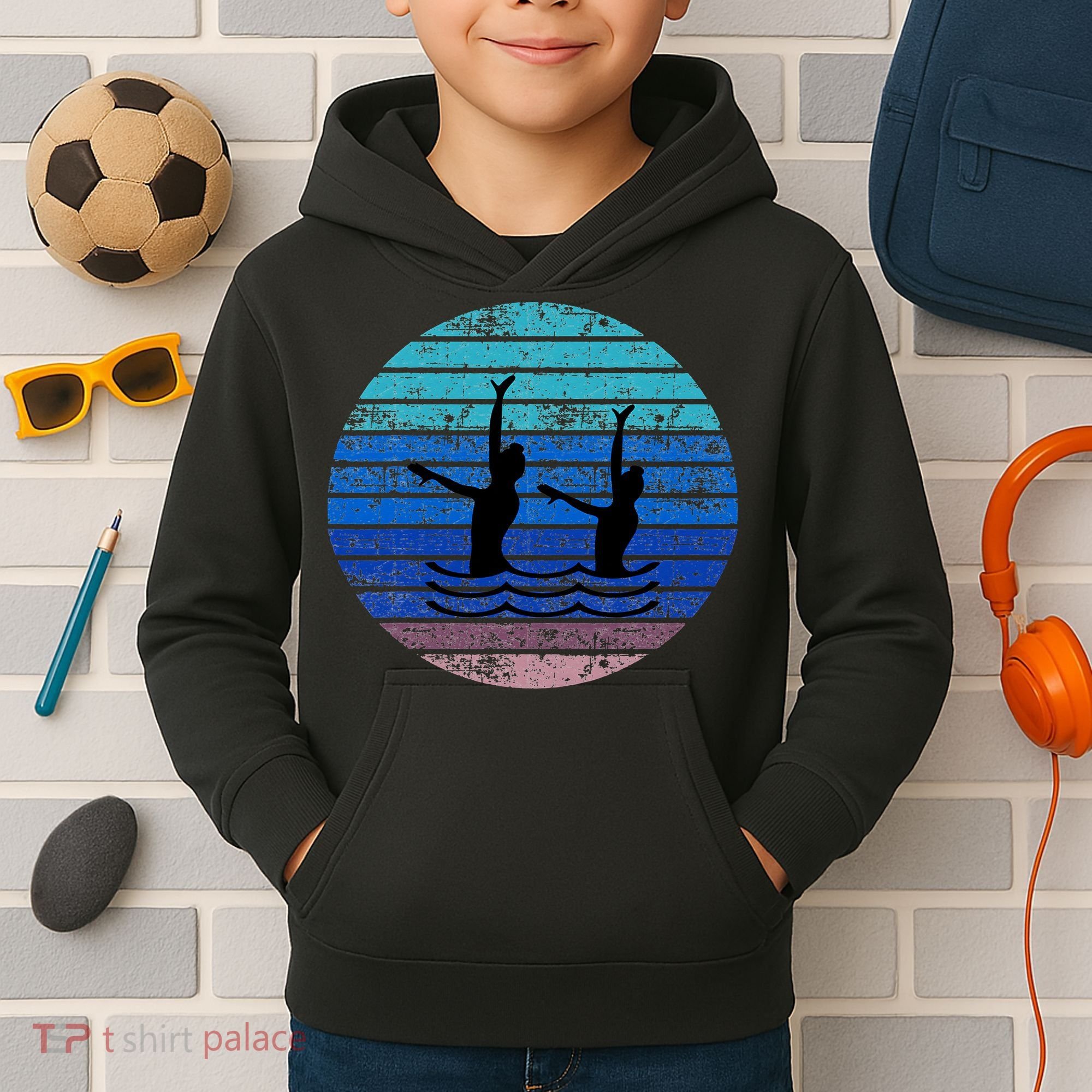 Synchron Swim Artistic Synchronized Swimming Swimmers Kids Hoodie