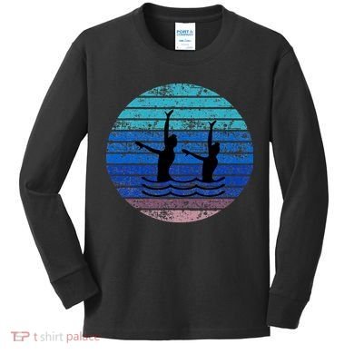 Synchron Swim Artistic Synchronized Swimming Swimmers Kids Long Sleeve Shirt