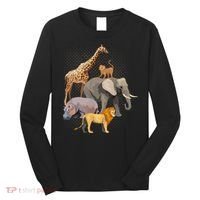 Safari Squad African Safari Animals Funny Zoo Animal Lovers Long Sleeve Shirt thumb 0