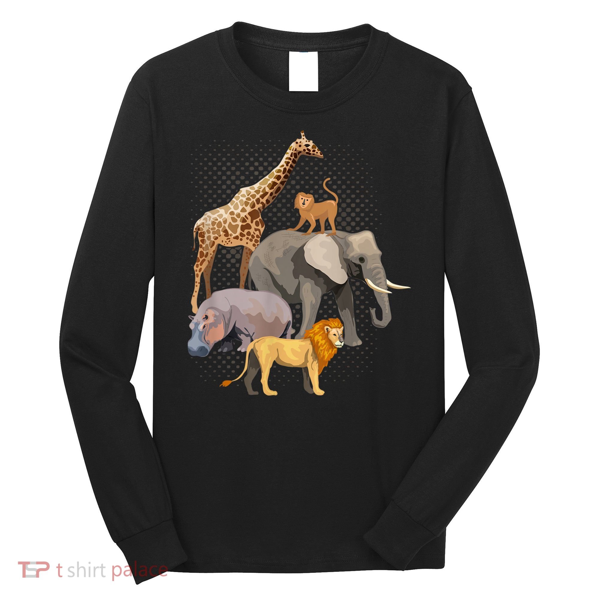 Safari Squad African Safari Animals Funny Zoo Animal Lovers Long Sleeve Shirt
