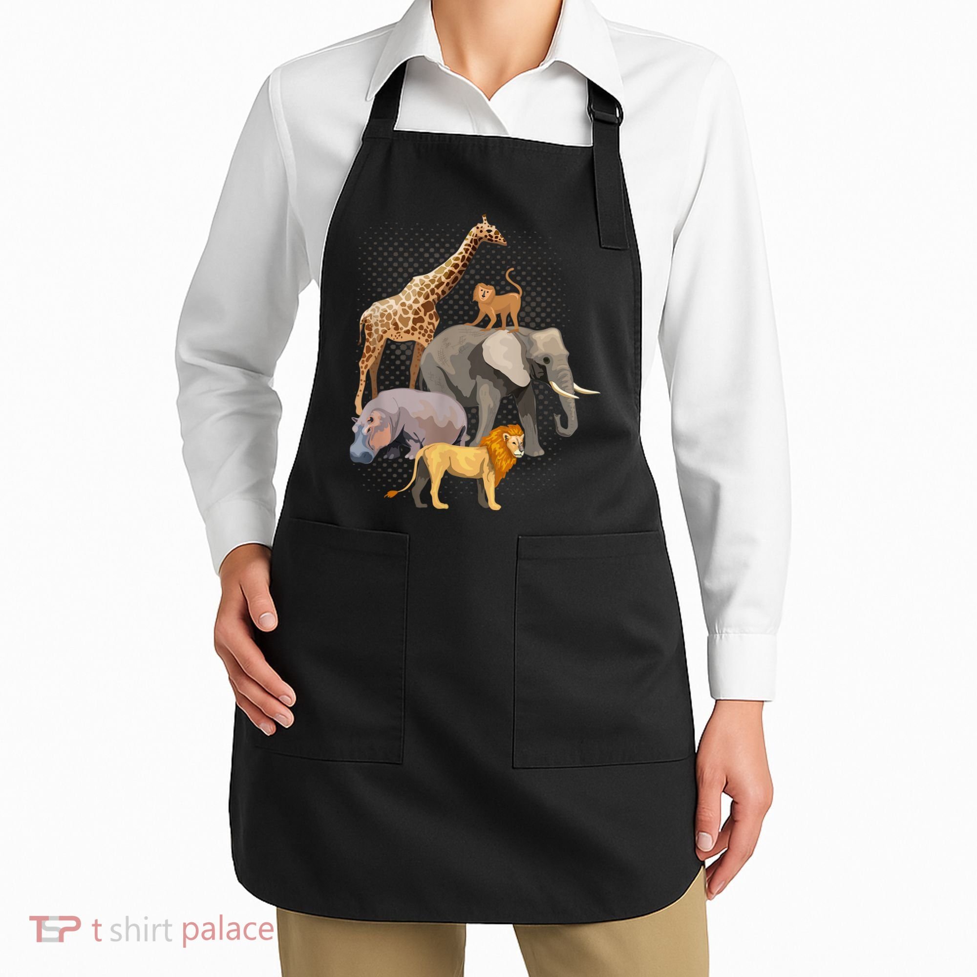 Safari Squad African Safari Animals Funny Zoo Animal Lovers Apron