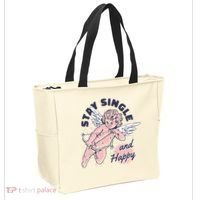 Stay Single And Happy Anti Valentines Day Cupid Tote Bag thumb 2