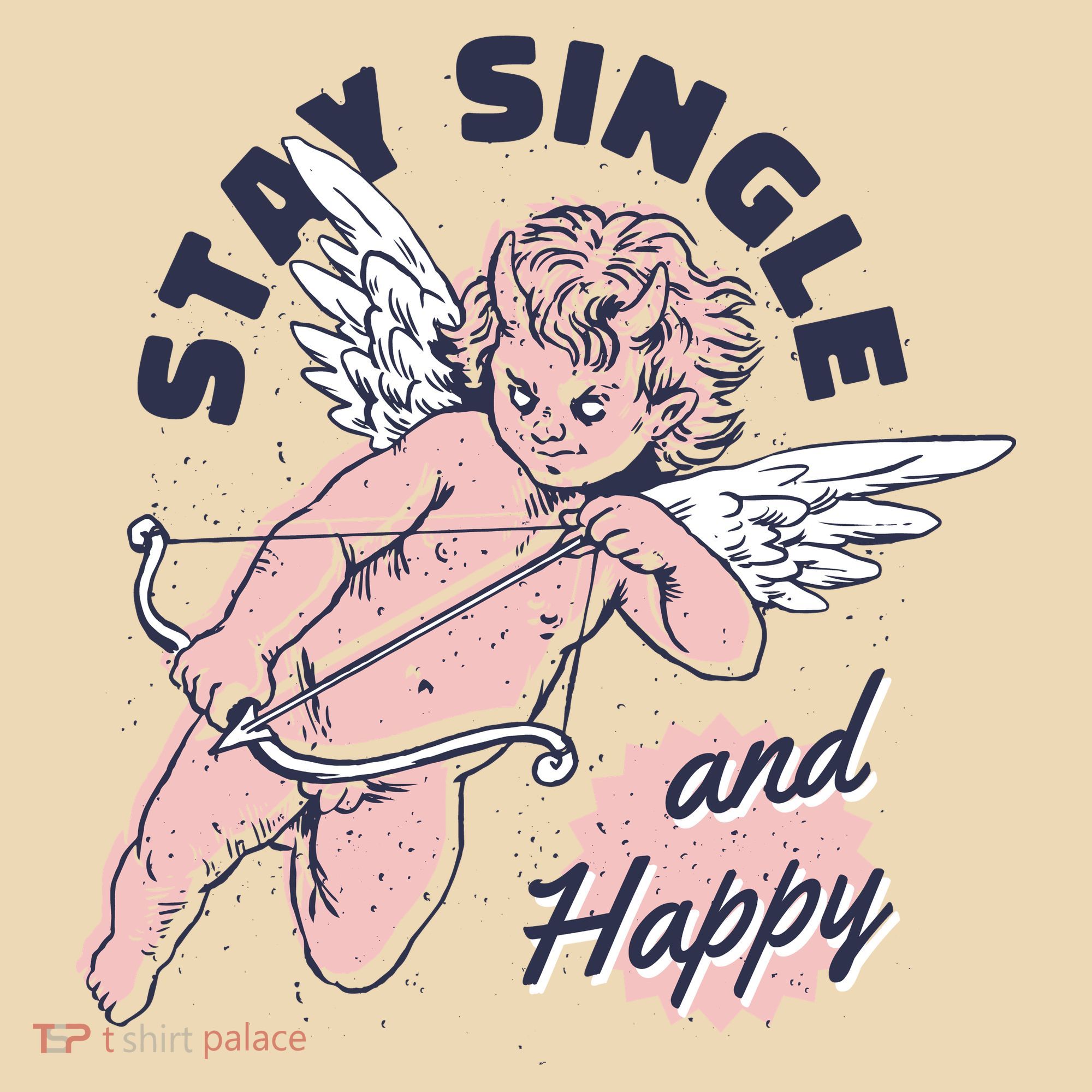 Stay Single And Happy Anti Valentines Day Cupid Tote Bag