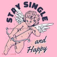 Stay Single And Happy Anti Valentines Day Cupid Coaster thumb 2