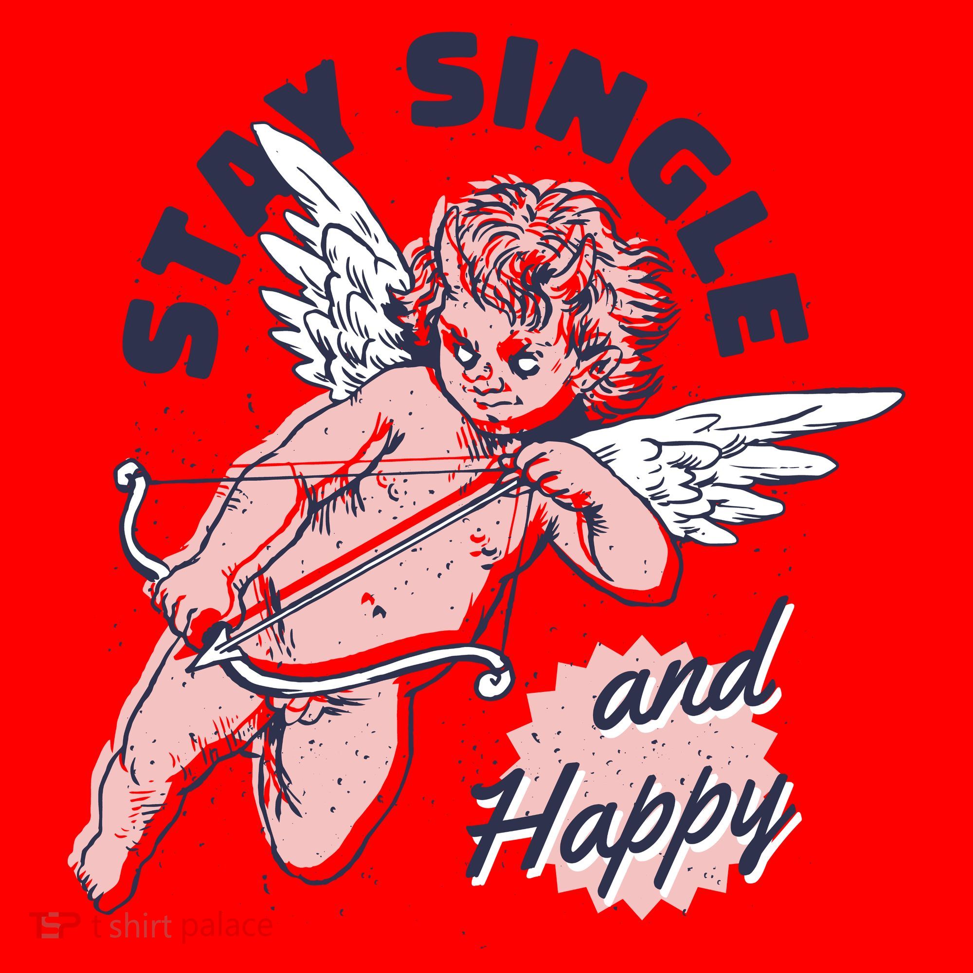 Stay Single And Happy Anti Valentines Day Cupid Santa Hat