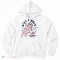 Stay Single And Happy Anti Valentines Day Cupid Hoodie thumb 0