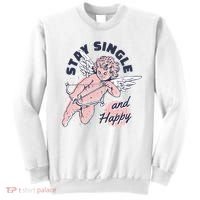 Stay Single And Happy Anti Valentines Day Cupid Sweatshirt thumb 0