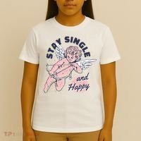 Stay Single And Happy Anti Valentines Day Cupid T-Shirt thumb 4