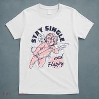 Stay Single And Happy Anti Valentines Day Cupid T-Shirt thumb 5