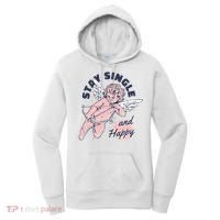 Stay Single And Happy Anti Valentines Day Cupid Women's Hoodie thumb 0