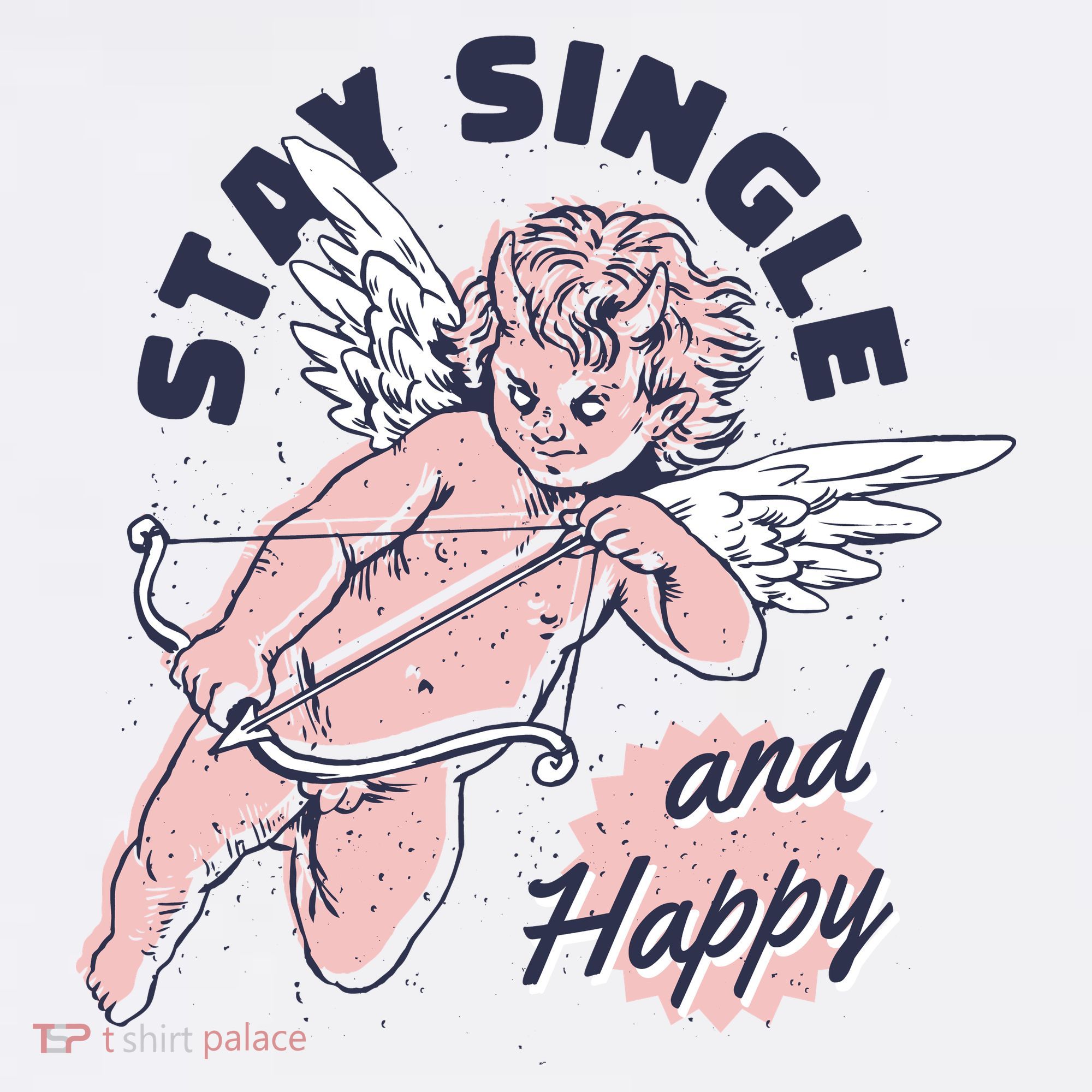 Stay Single And Happy Anti Valentines Day Cupid Women's Hoodie