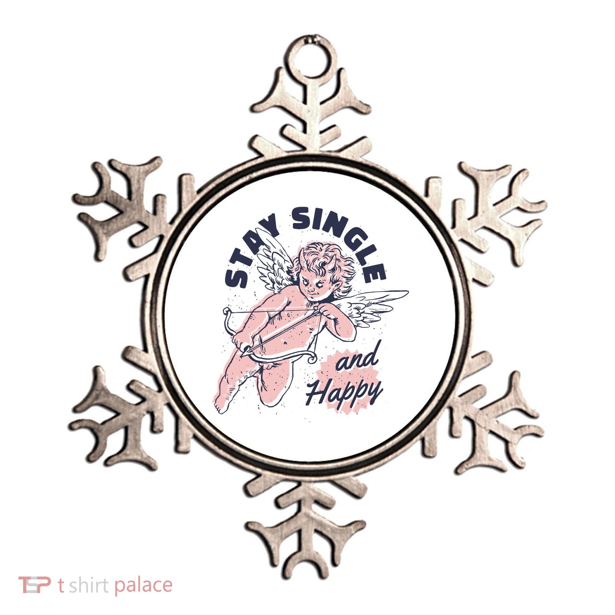 Stay Single And Happy Anti Valentines Day Cupid Ornament
