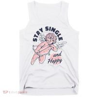 Stay Single And Happy Anti Valentines Day Cupid Tank Top thumb 0