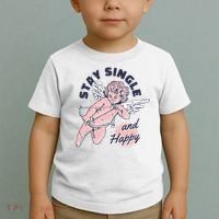Stay Single And Happy Anti Valentines Day Cupid Toddler T-Shirt thumb 2