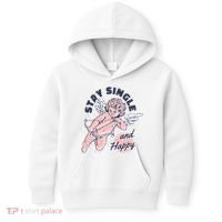 Stay Single And Happy Anti Valentines Day Cupid Kids Hoodie thumb 0