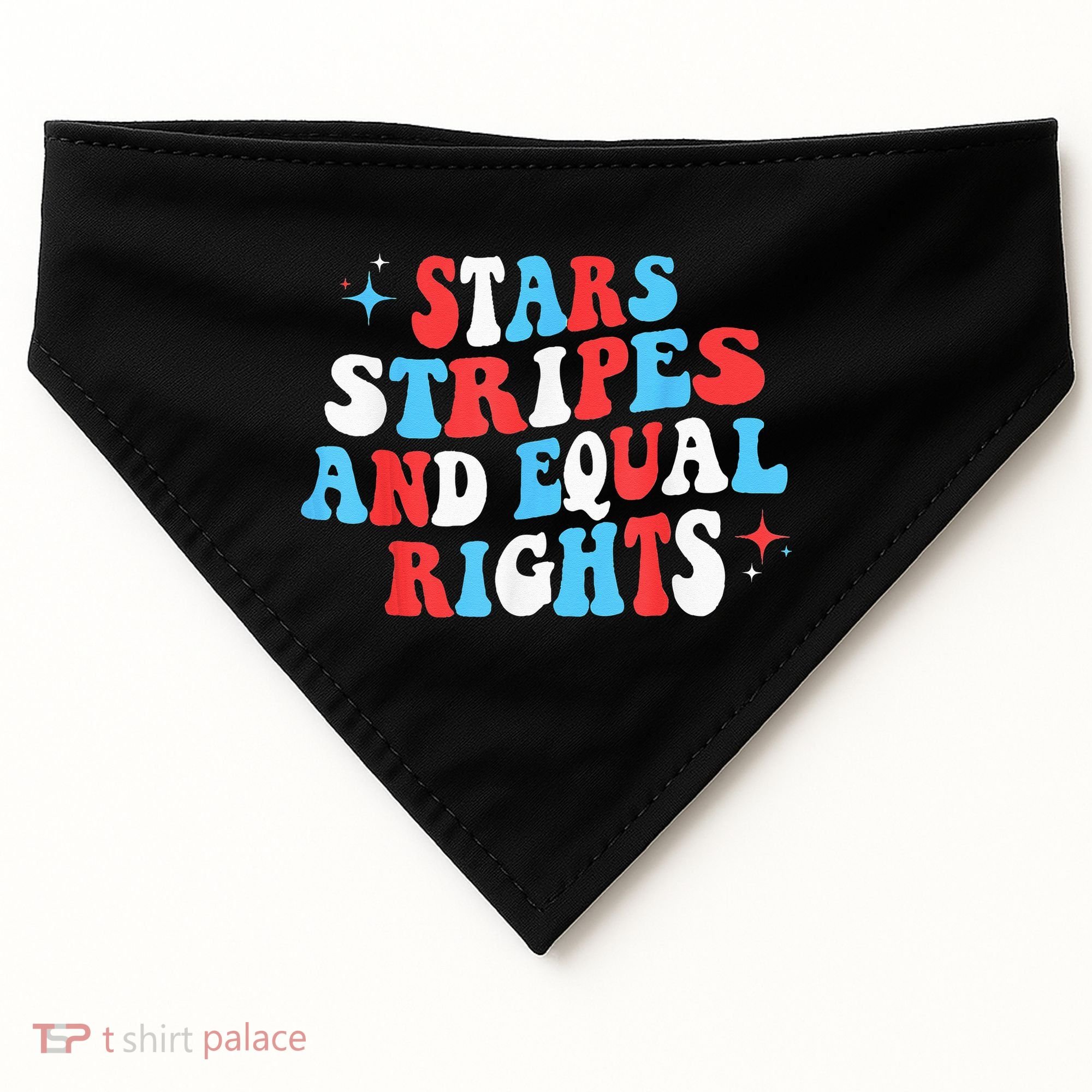 Stars Stripes And Equal Rights 4th Of July Wo's Rights USA-Made Doggie Bandana