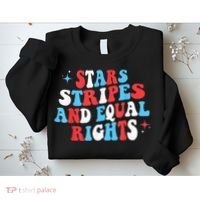 Stars Stripes And Equal Rights 4th Of July Wo's Rights Sweatshirt thumb 2