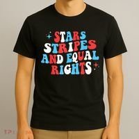 Stars Stripes And Equal Rights 4th Of July Wo's Rights T-Shirt thumb 3