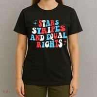 Stars Stripes And Equal Rights 4th Of July Wo's Rights T-Shirt thumb 4
