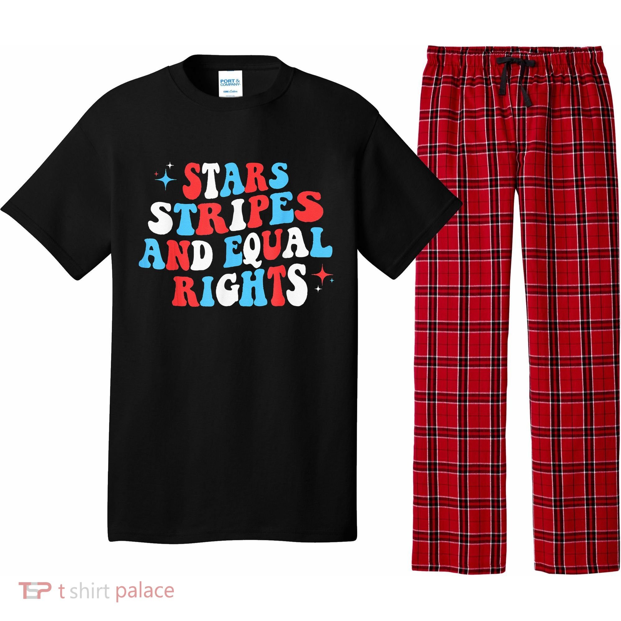 Stars Stripes And Equal Rights 4th Of July Wo's Rights Pajama Set