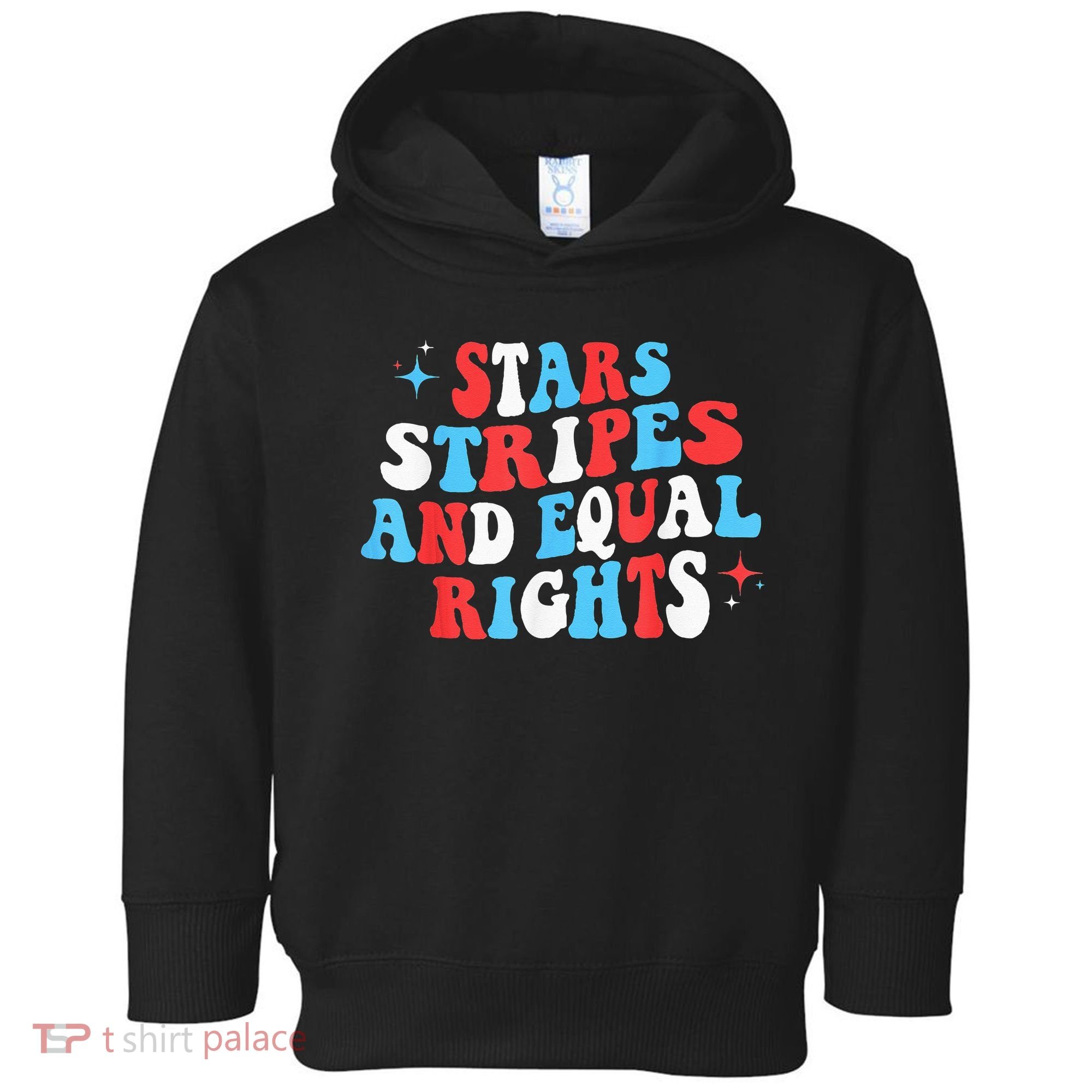 Stars Stripes And Equal Rights 4th Of July Wo's Rights Toddler Hoodie
