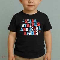 Stars Stripes And Equal Rights 4th Of July Wo's Rights Toddler T-Shirt thumb 2