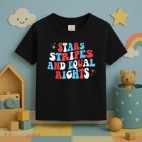 Stars Stripes And Equal Rights 4th Of July Wo's Rights Toddler T-Shirt thumb 3