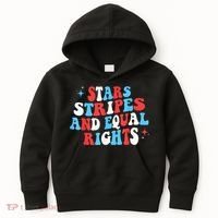Stars Stripes And Equal Rights 4th Of July Wo's Rights Kids Hoodie thumb 0
