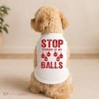 Stop Staring At My Balls Funny Xmas Christmas Ornaments Doggie Tank thumb 2