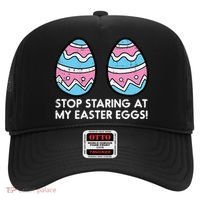 Stop Staring At My Easter Eggs Humor Joke Hat thumb 0