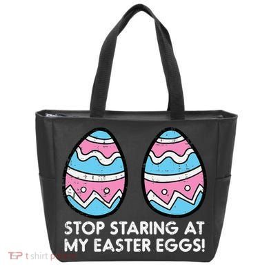 Stop Staring At My Easter Eggs Humor Joke Tote Bag