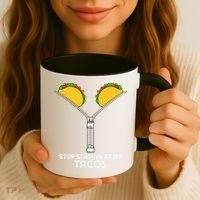 Stop Staring At My Tacos Mexican Cinco De Mayo Coffee Mug thumb 3