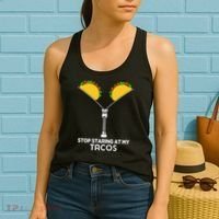 Stop Staring At My Tacos Mexican Cinco De Mayo Women's Tank Top thumb 2