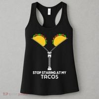 Stop Staring At My Tacos Mexican Cinco De Mayo Women's Tank Top thumb 3