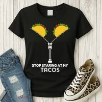 Stop Staring At My Tacos Mexican Cinco De Mayo Women's T-Shirt thumb 3