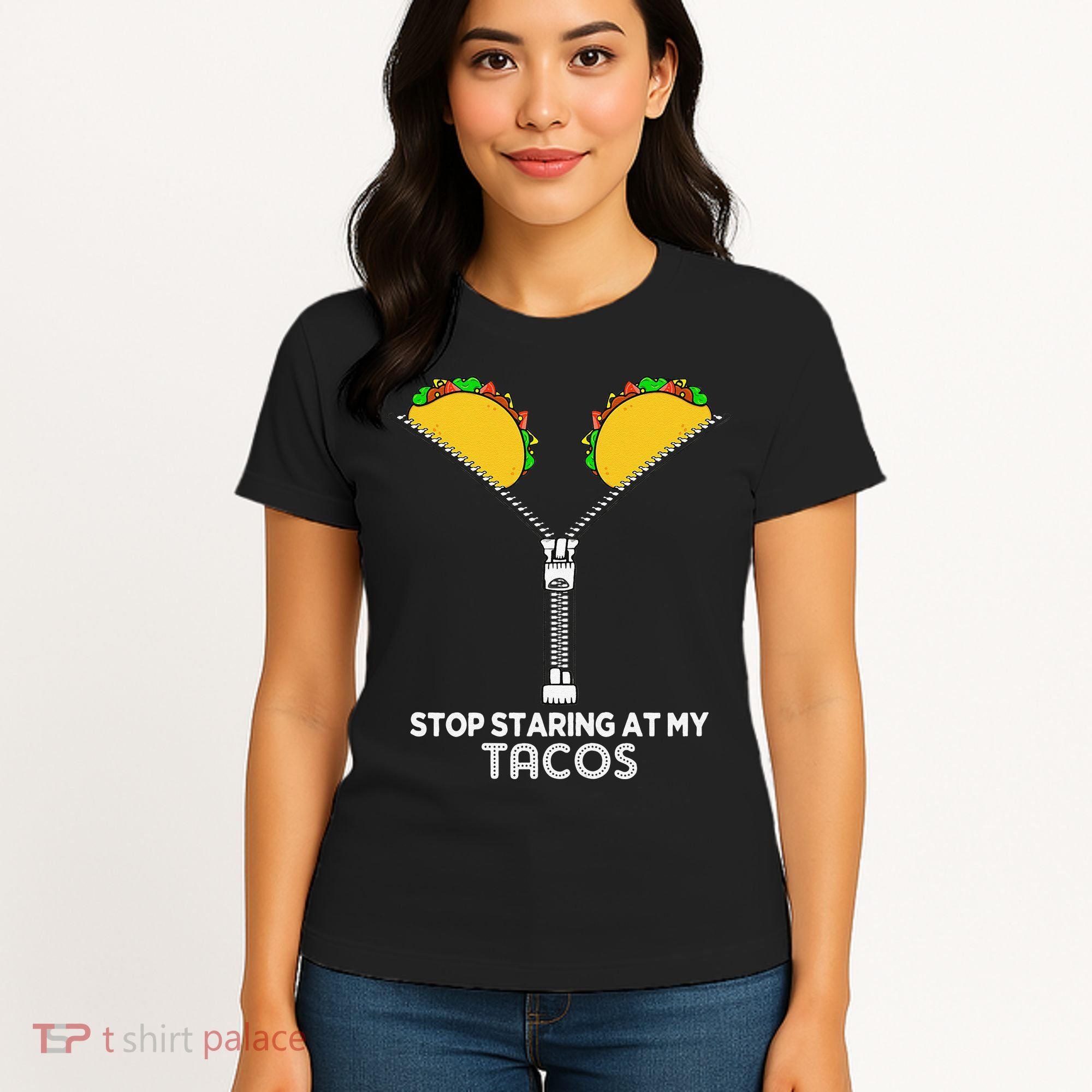Stop Staring At My Tacos Mexican Cinco De Mayo Women's T-Shirt