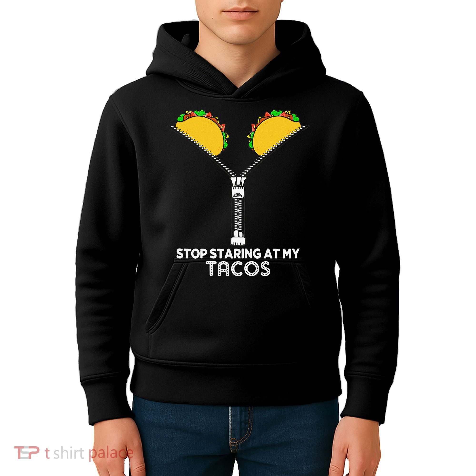 Stop Staring At My Tacos Mexican Cinco De Mayo Kids Hoodie