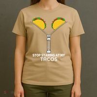 Stop Staring At My Tacos Mexican Cinco De Mayo T-Shirt thumb 4
