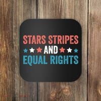 Stars Stripes And Equal Rights 4th Of July Coaster thumb 0