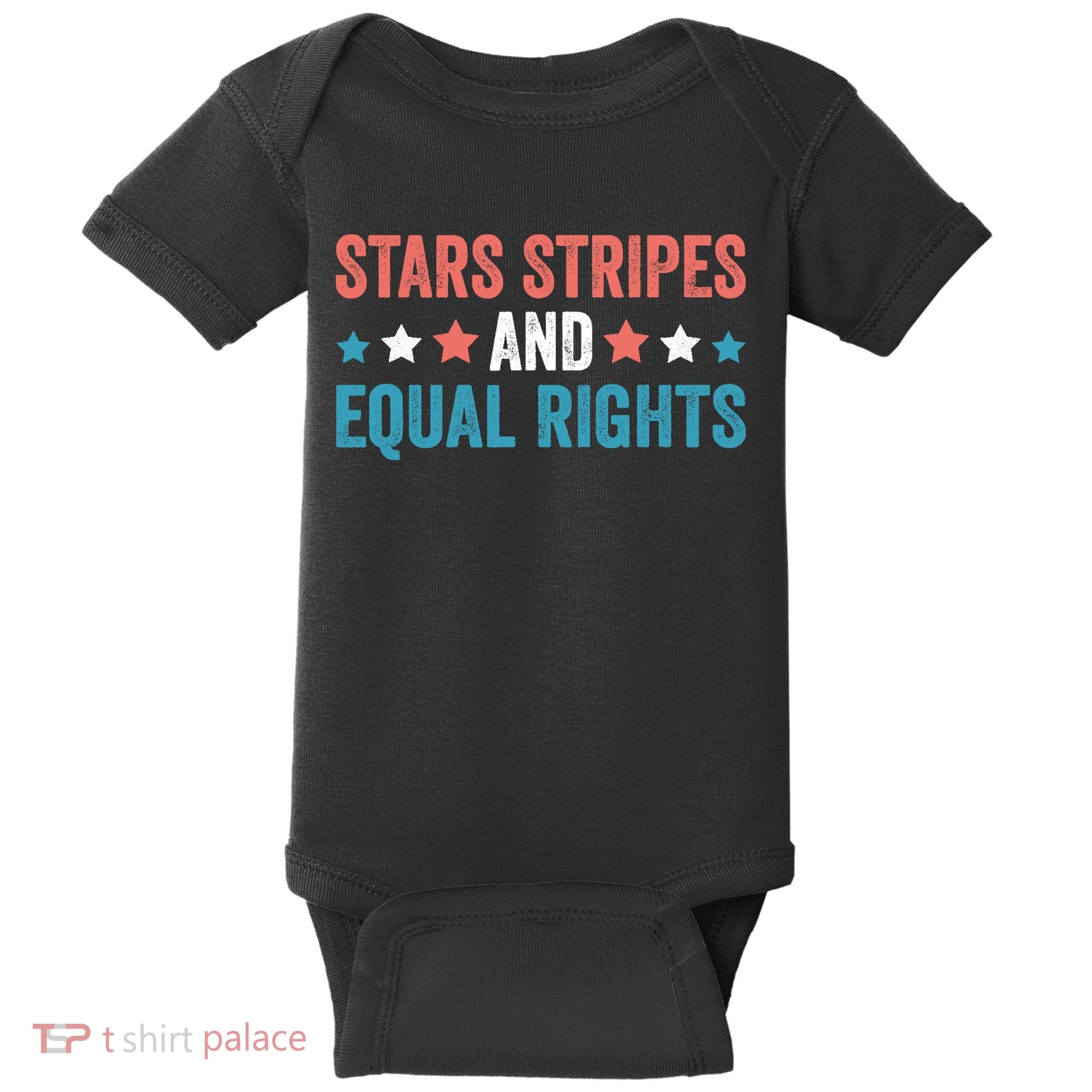 Stars Stripes And Equal Rights 4th Of July Baby Bodysuit
