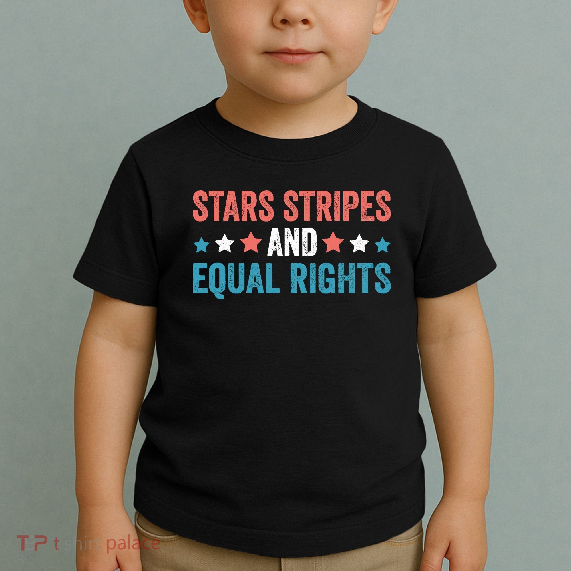 Stars Stripes And Equal Rights 4th Of July Toddler T-Shirt