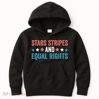 Stars Stripes And Equal Rights 4th Of July Kids Hoodie thumb 0