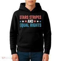 Stars Stripes And Equal Rights 4th Of July Kids Hoodie thumb 4