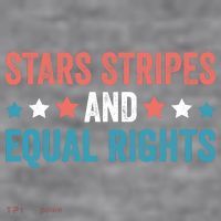 Stars Stripes And Equal Rights 4th Of July Women's Racerback Cropped Tank thumb 2