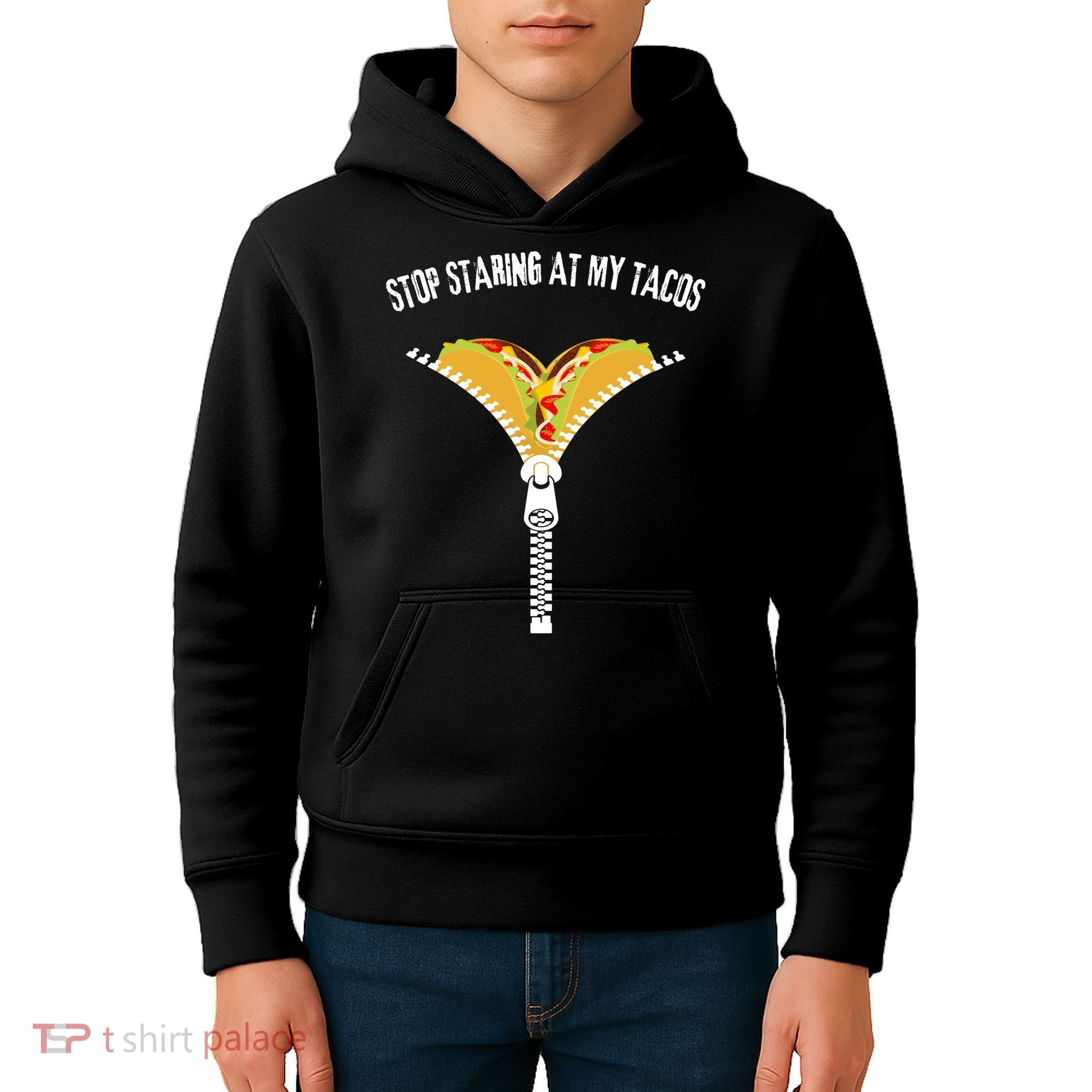 Stop Staring At My Tacos Funny Taco Lover Kids Hoodie
