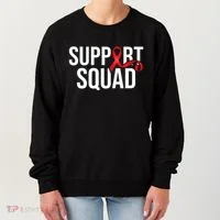 Support Squad Aids Support Hiv Awareness Red Ribbon Women's Sweatshirt thumb 0